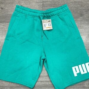 Puma Men's Green Fleece Shorts Small